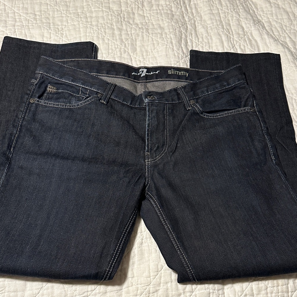 7 For All Mankind Dark Indigo Slimmy Jeans